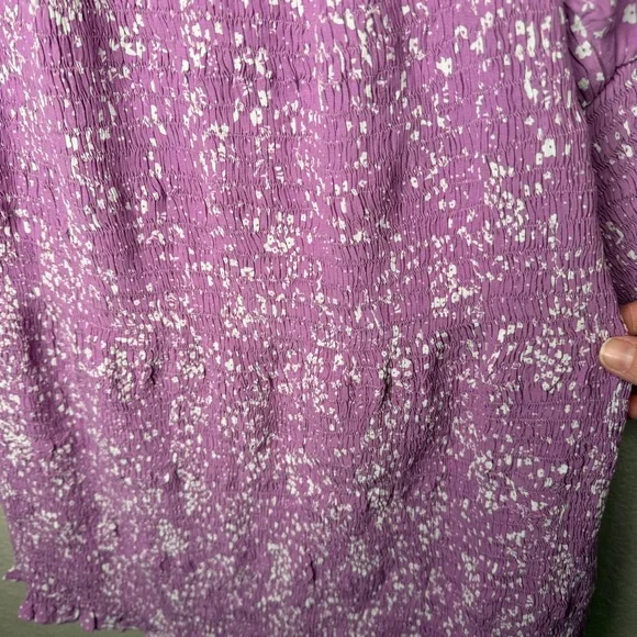 Faithfull The Brand Gombardy Mini Dress in Stevie Floral Size XL / US 10 Purple - Picture 11 of 14